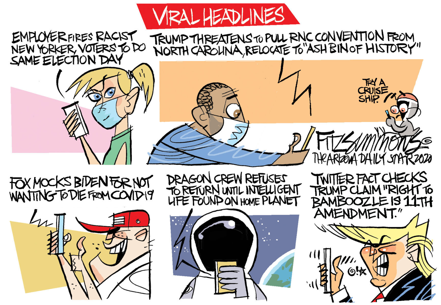 Daily Fitz Cartoon: Viral Headlines